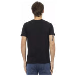 Trussardi Action Black Cotton Men's V-Neck T-Shirt TR-22864-S