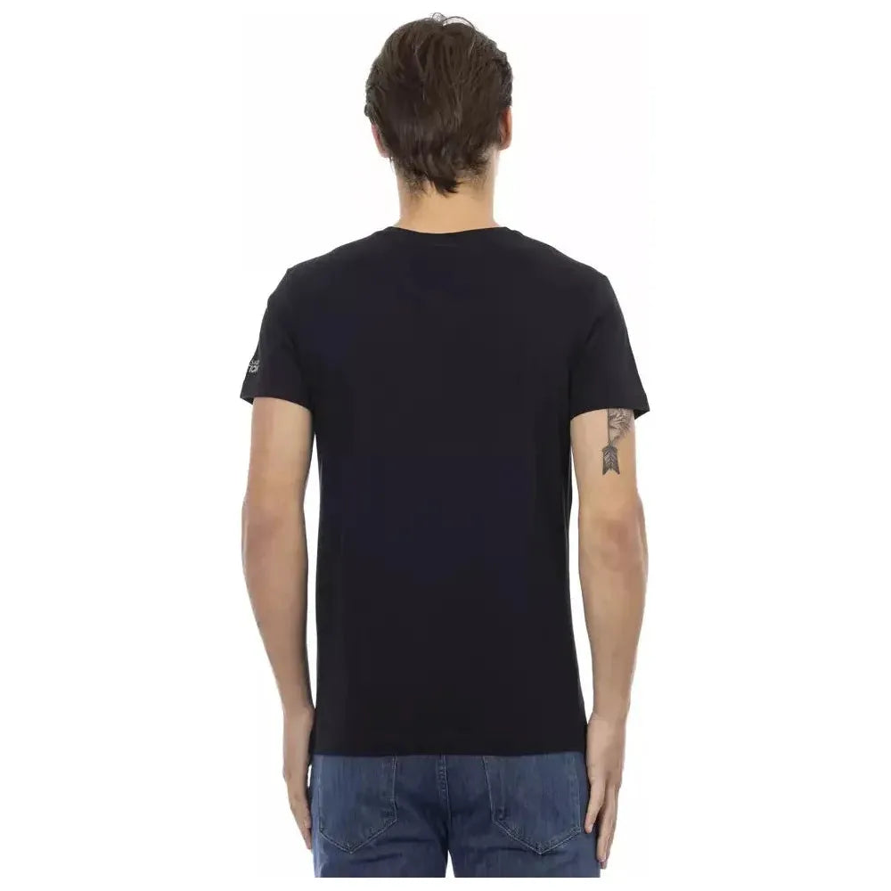 Trussardi Action Black Cotton Men T-Shirt TR-22878-L
