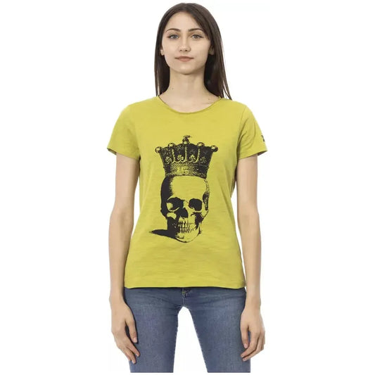 Trussardi Action Green Cotton Women T-Shirt TR-23057-XS