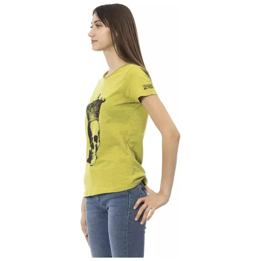 Trussardi Action Green Cotton Women T-Shirt TR-23057-XS