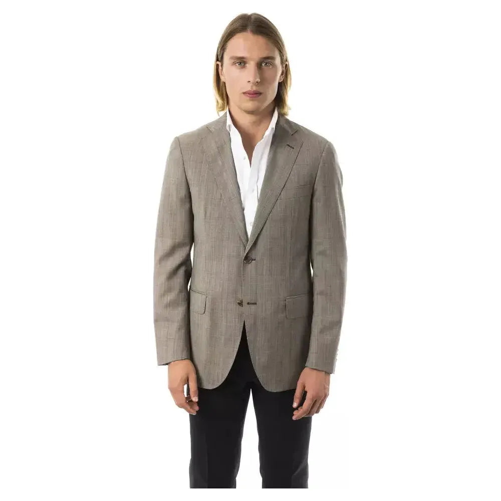 Uominitaliani Gray Wool Men's Blazer