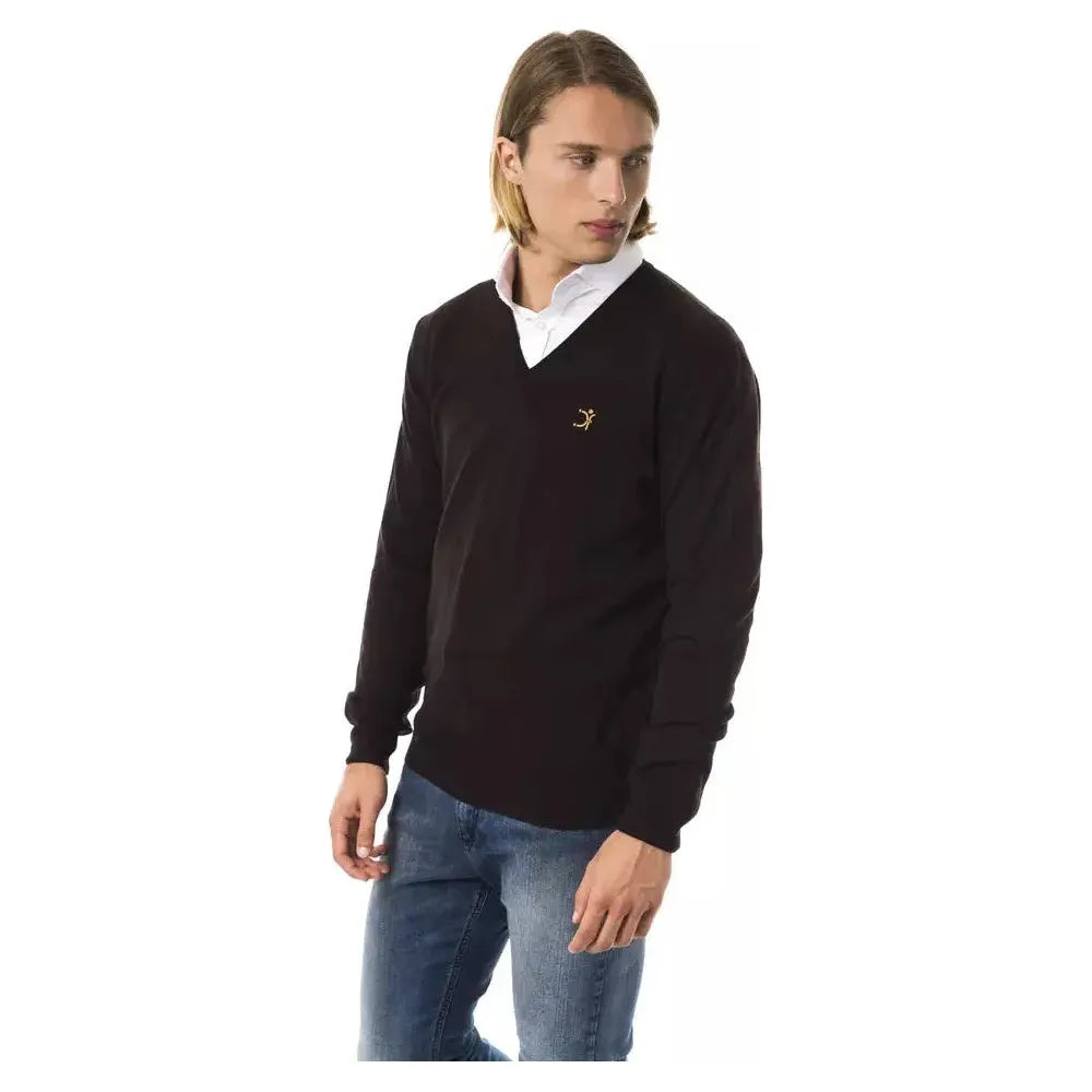Uominitaliani Brown Merino Wool Sweater