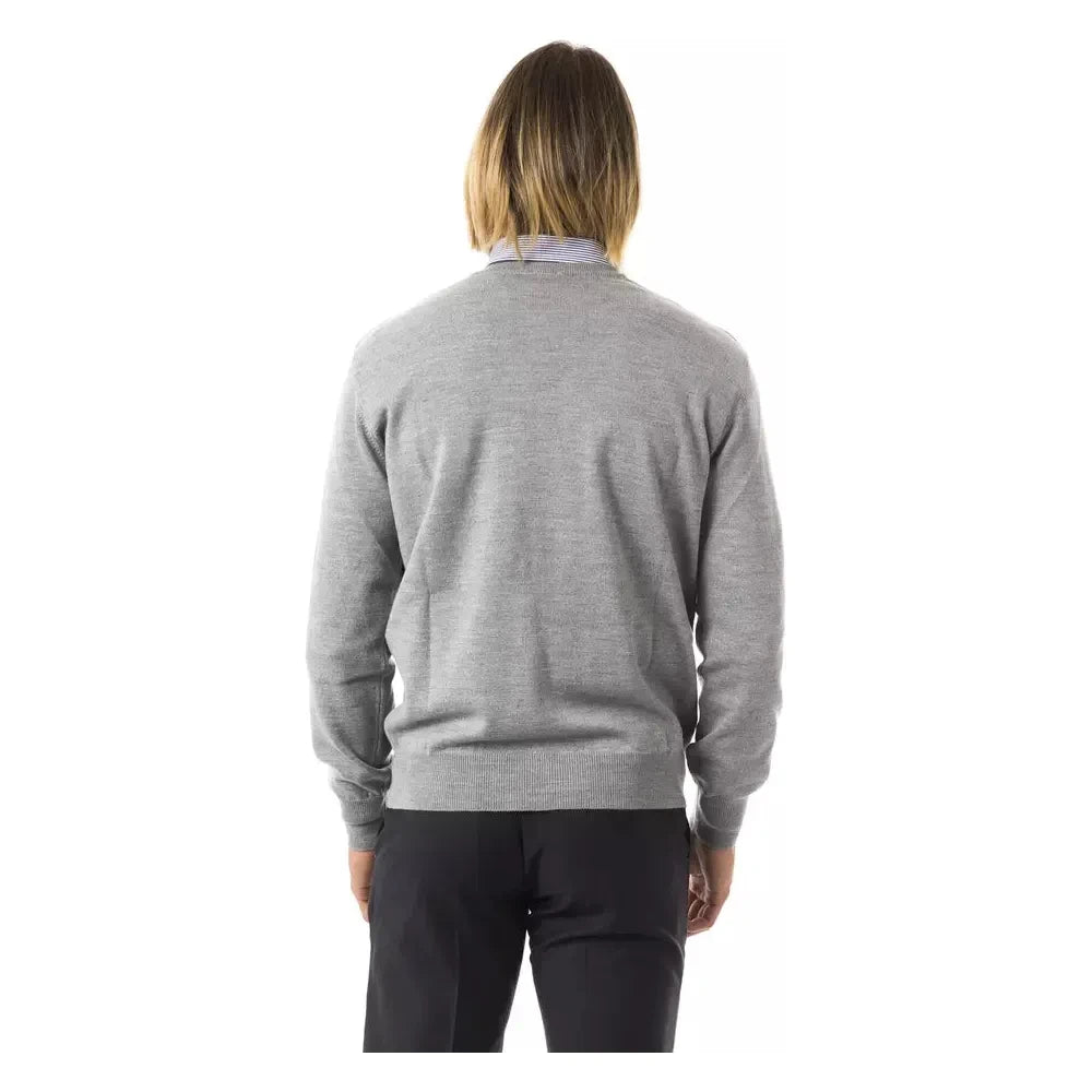 Uominitaliani Gray Wool Sweater