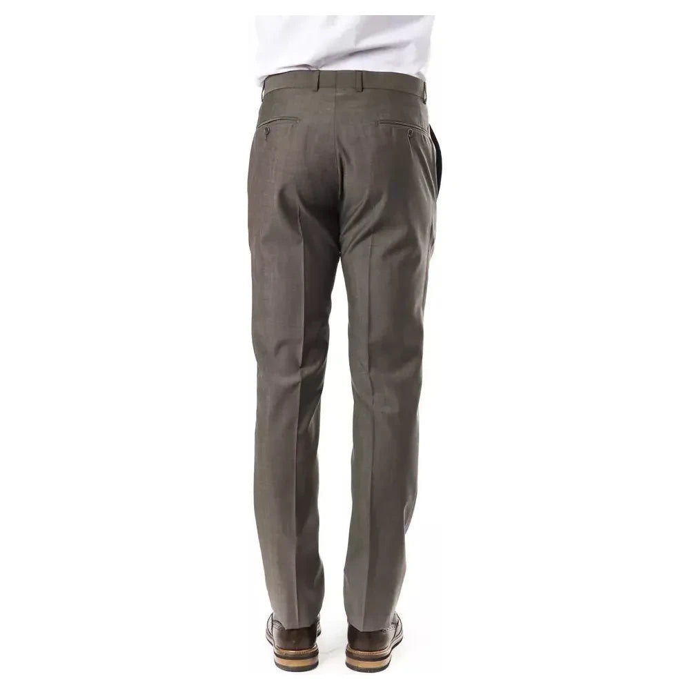 Uominitaliani Gray Wool Men Suit Pant