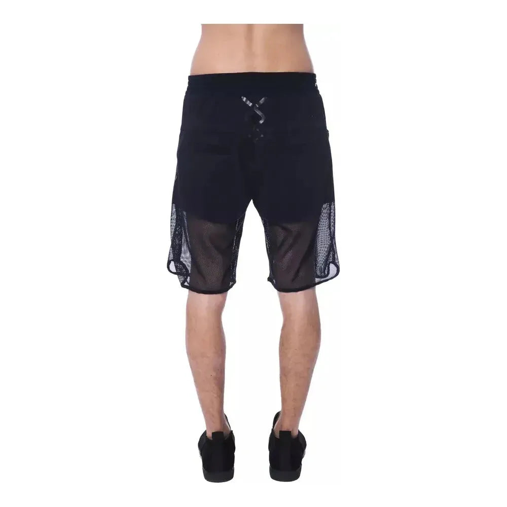 Nicolo Tonetto Black Polyester Short
