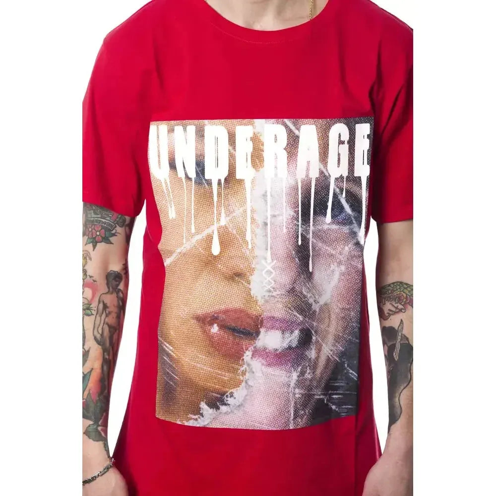 Nicolo Tonetto Red Cotton T-Shirt