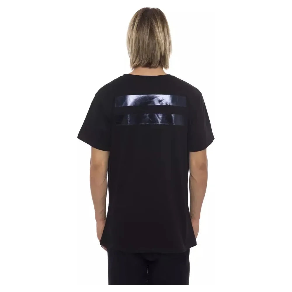 Nicolo Tonetto Black Cotton Men T-Shirt NI-12949-XL