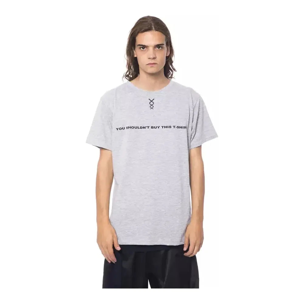 Nicolo Tonetto Gray Cotton T-Shirt