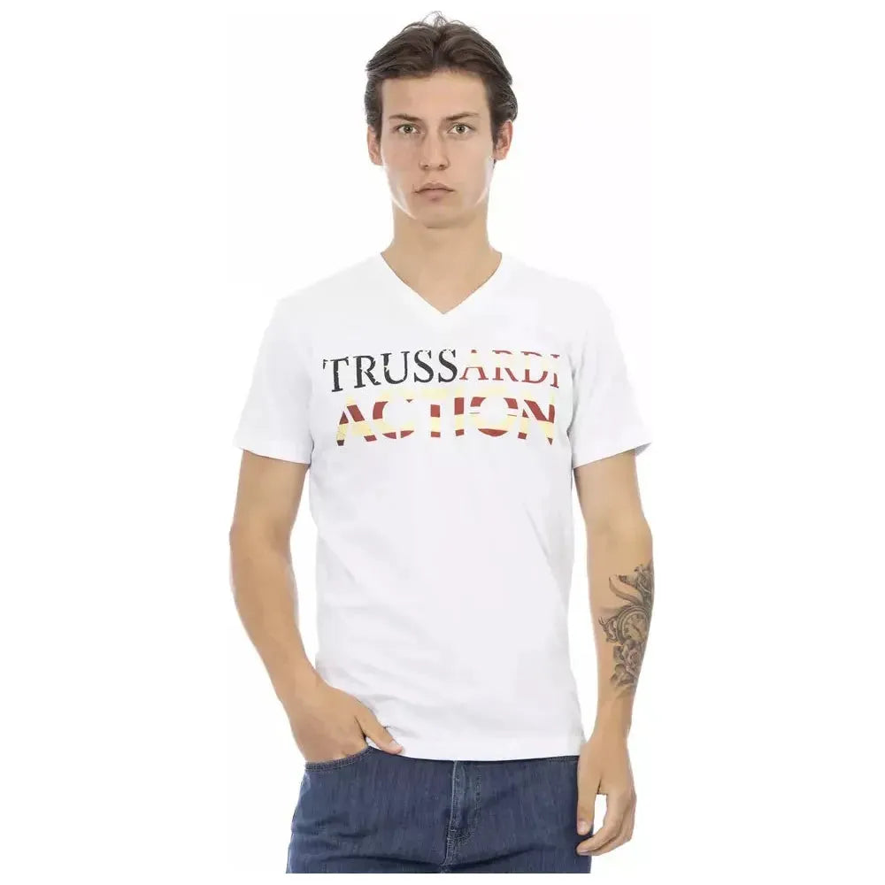 Trussardi Action White Cotton T-Shirt