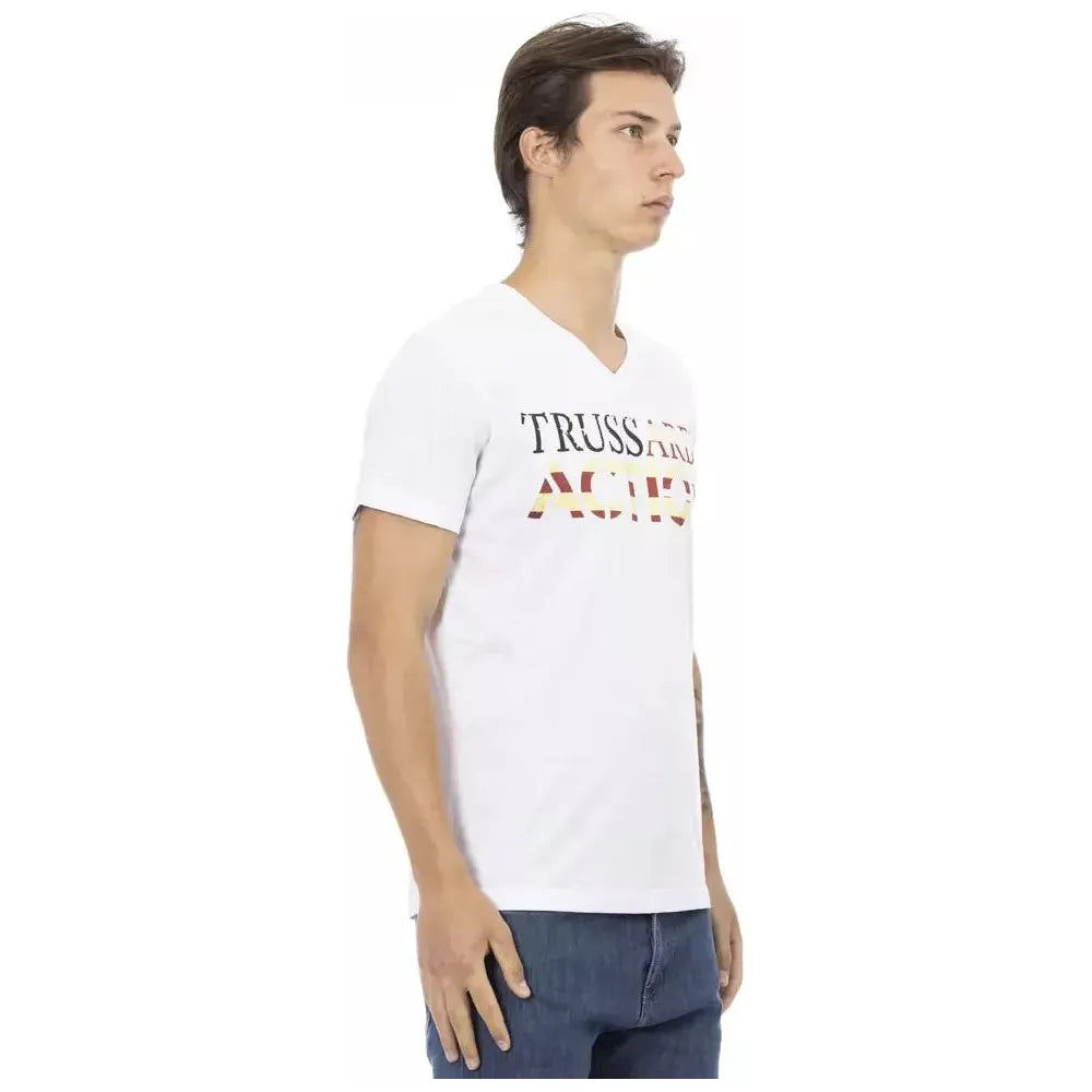 Trussardi Action White Cotton T-Shirt
