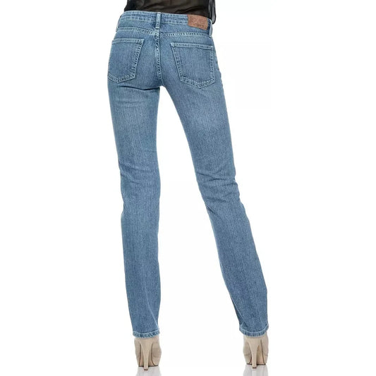 Ungaro Fever Light Blue Cotton Women Jean UN-8221-W26