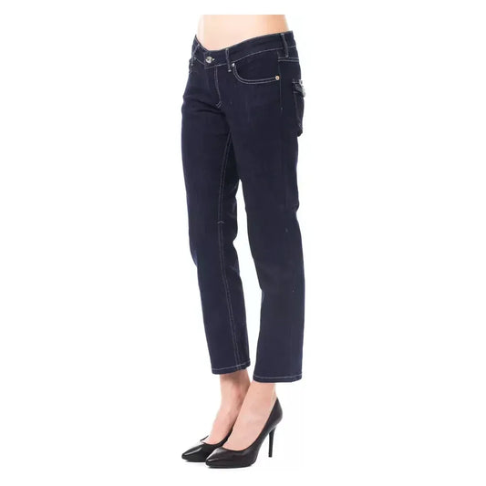 Ungaro Fever Blue Cotton Women Capri Jean UN-8222-W30