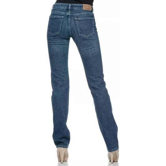 Ungaro Fever Blue Cotton Women Jeans UN-8219-W28