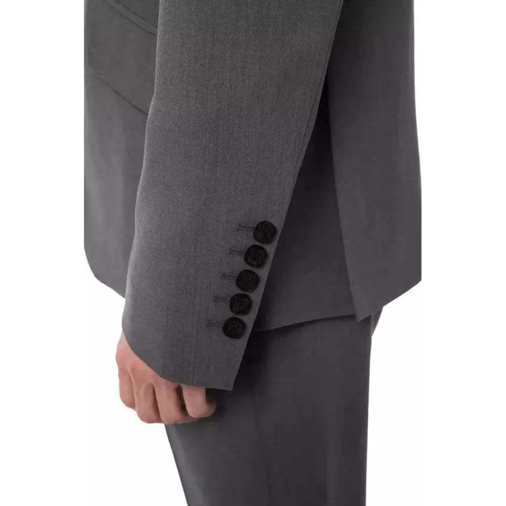 Billionaire Italian Couture Gray Wool Men's Blazer