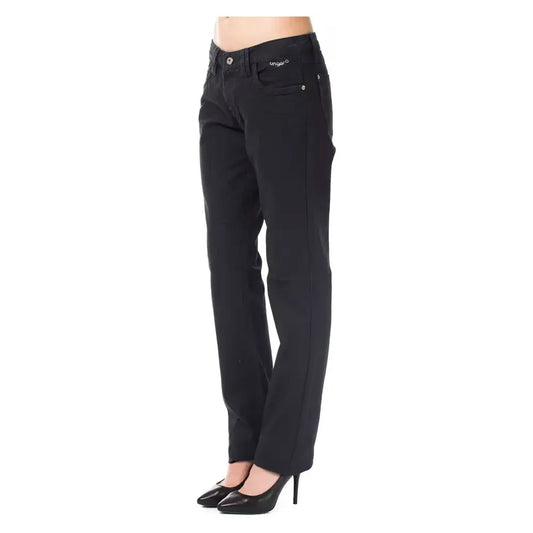 Ungaro Fever Blue Cotton Women Pant UN-8198-W30