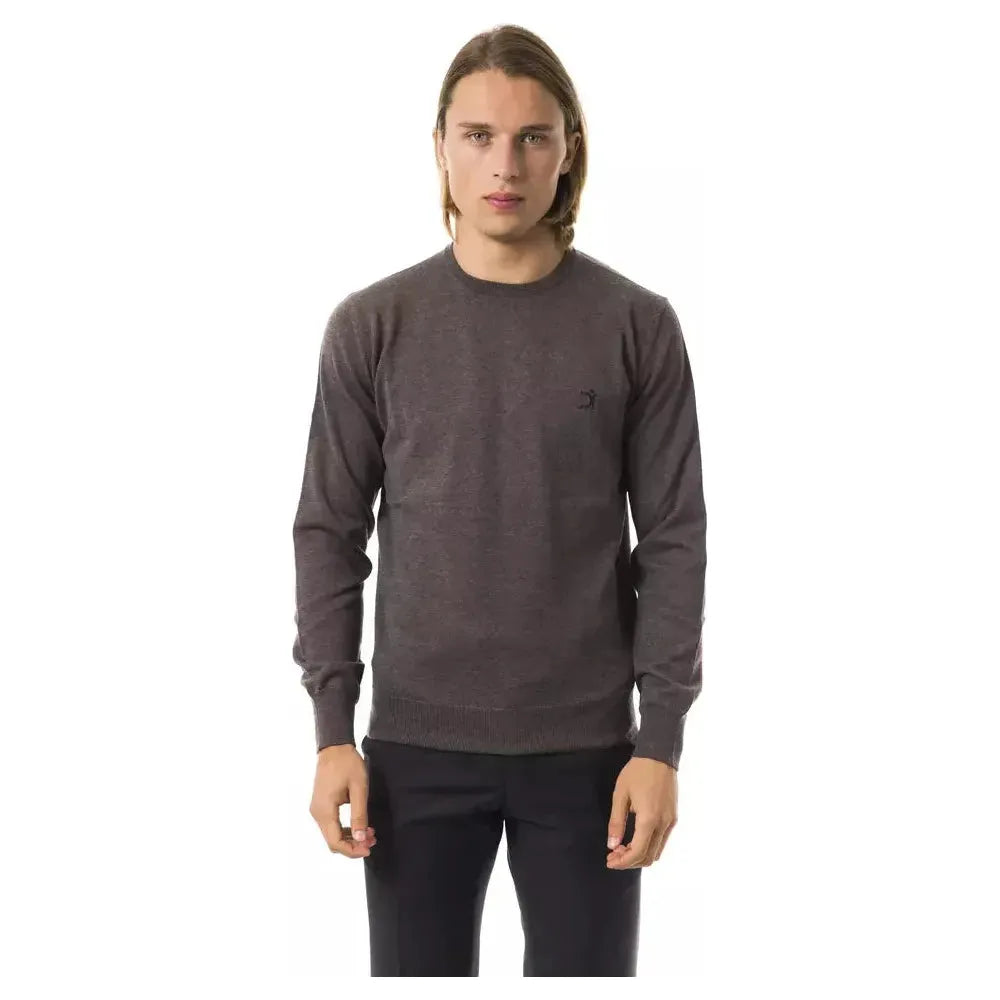 Uominitaliani Gray Merino Wool Sweater