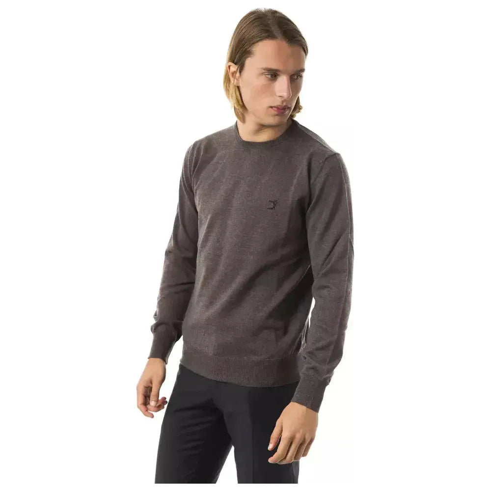 Uominitaliani Gray Merino Wool Sweater
