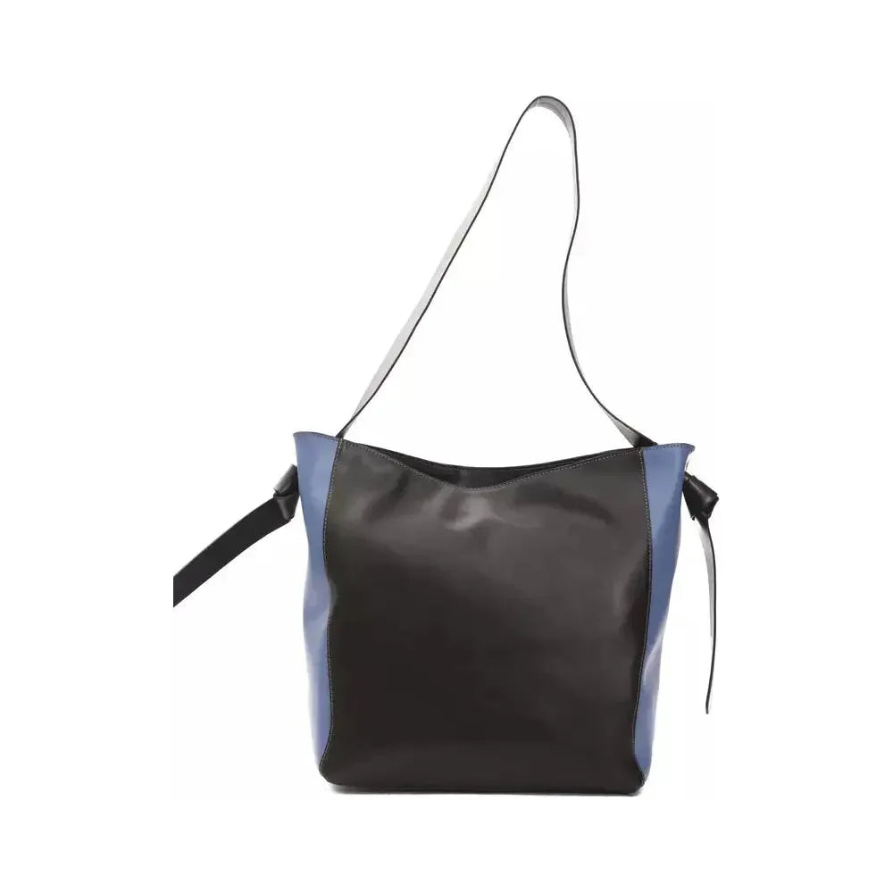 Pompei Donatella Black Leather Women Shoulder Bag