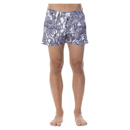 Roberto Cavalli Sport Light Blue Polyester Men's Swim Trunk RO-13752-IT50 | L