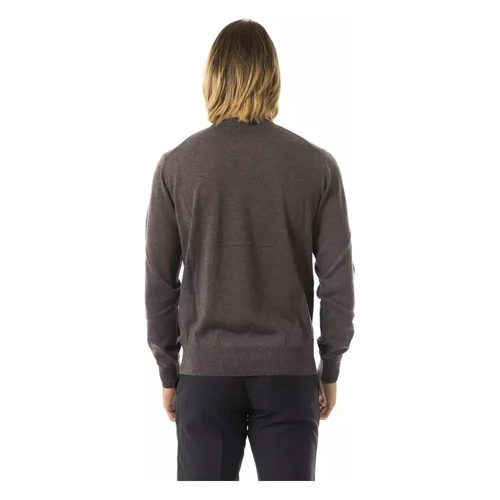 Uominitaliani Gray Merino Wool Sweater
