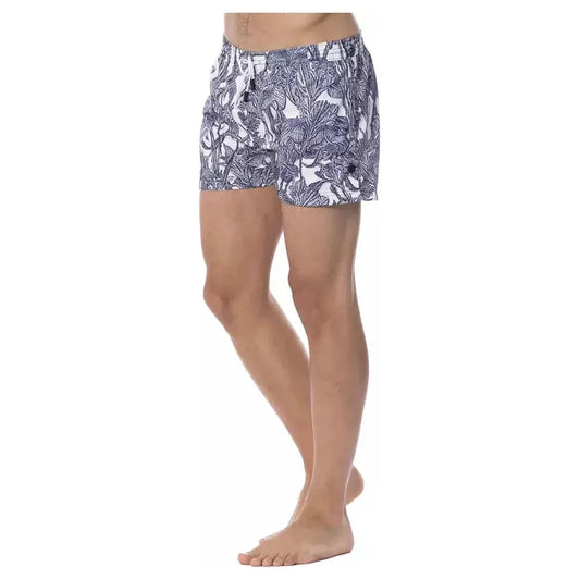 Roberto Cavalli Sport Light Blue Polyester Men's Swim Trunk RO-13752-IT50 | L