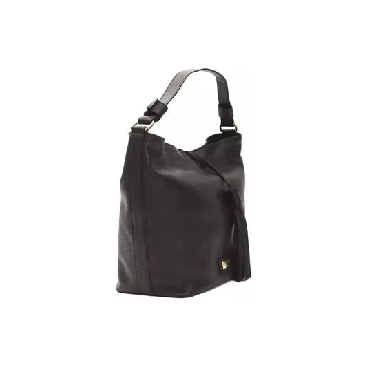 Pompei Donatella Black Leather Women Shoulder Bag PO-5803