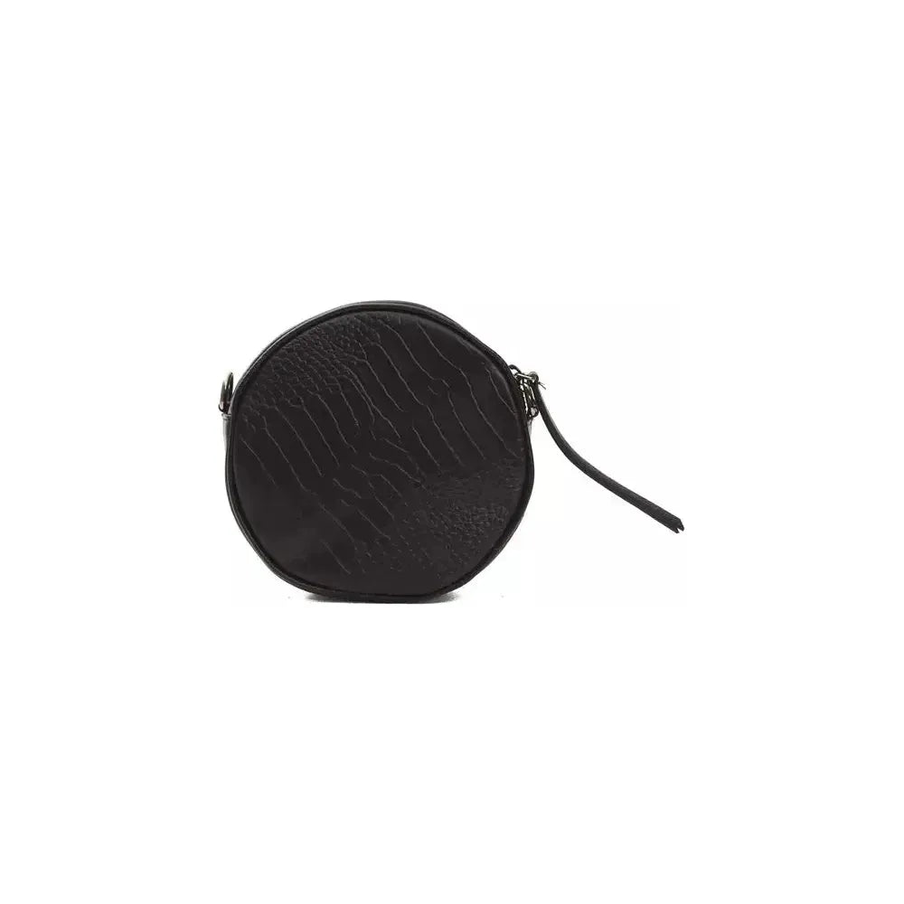 Pompei Donatella Black Leather Women Crossbody Bag