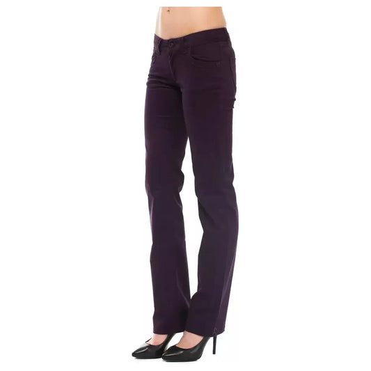 Ungaro Fever Purple Cotton Women Pants UN-8203-W30