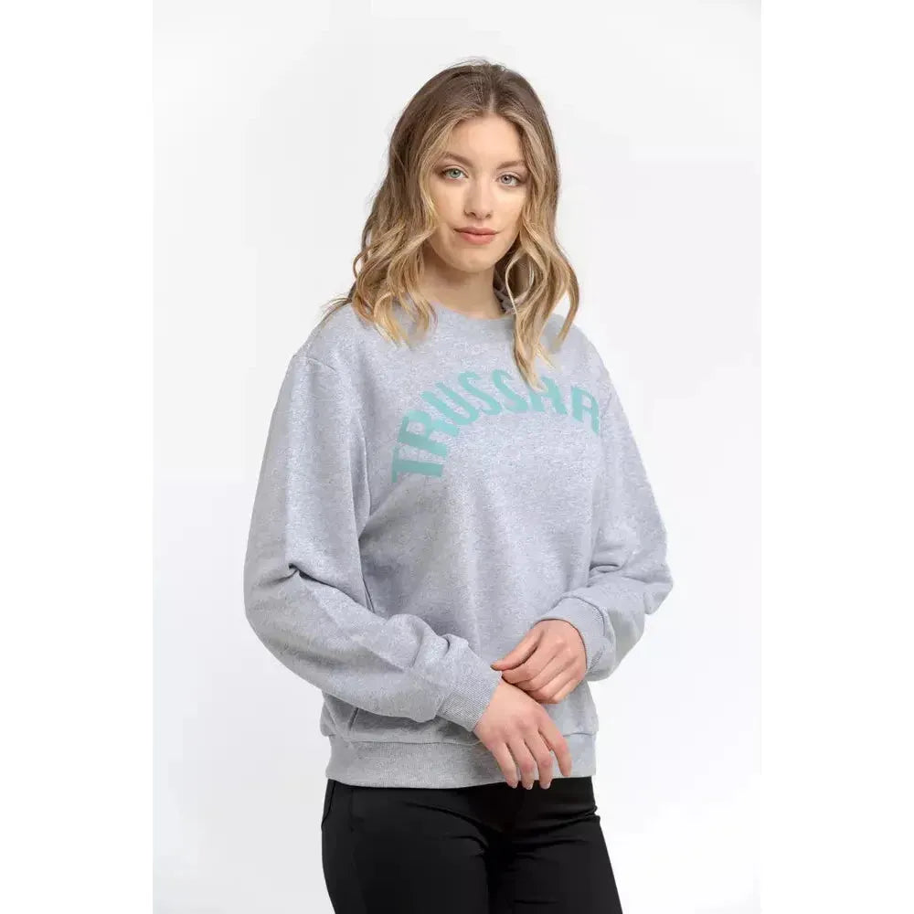 Trussardi Gray Cotton Sweatshirt
