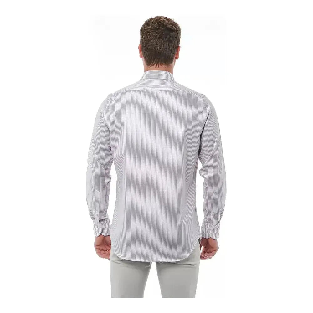Bagutta White Cotton Men's Shirt