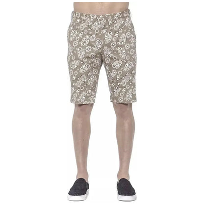 PT Torino Beige Cotton Men Bermuda Short Shorts