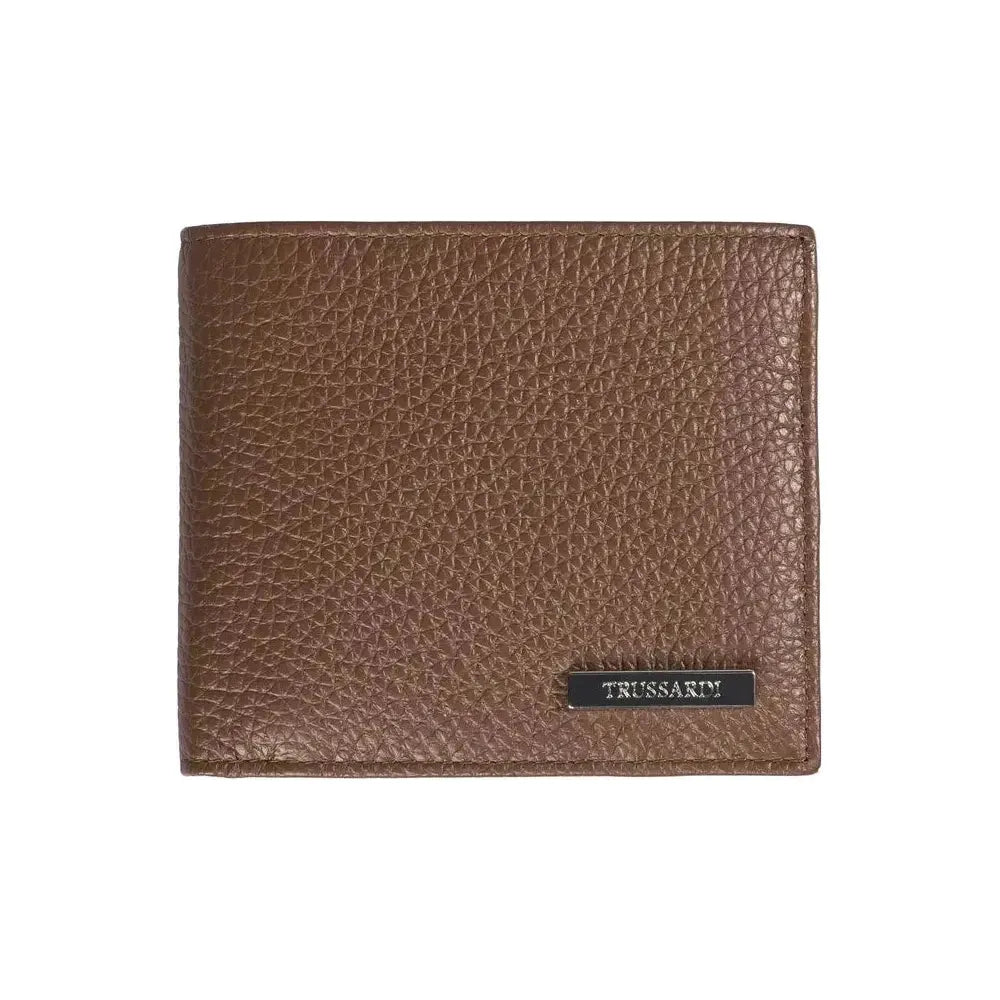 Trussardi Brown Leather Men Wallet