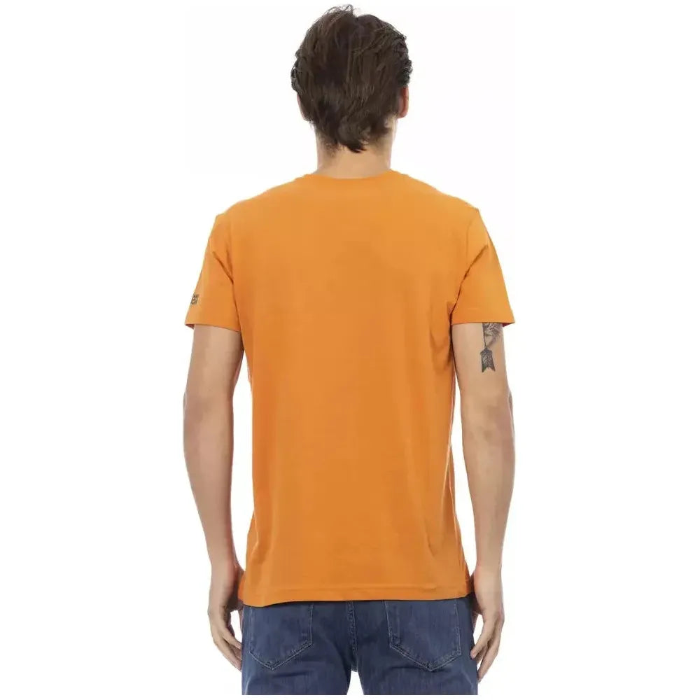 Trussardi Action Orange Cotton Men T-Shirt