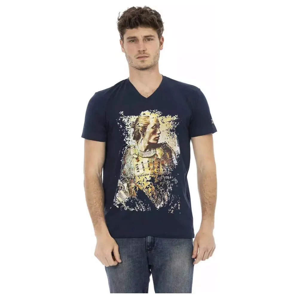 Trussardi Action Blue Cotton T-Shirt
