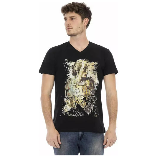 Trussardi Action Black Cotton Men T-Shirt TR-22836-S