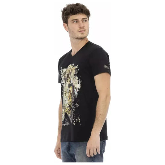Trussardi Action Black Cotton Men T-Shirt TR-22836-S