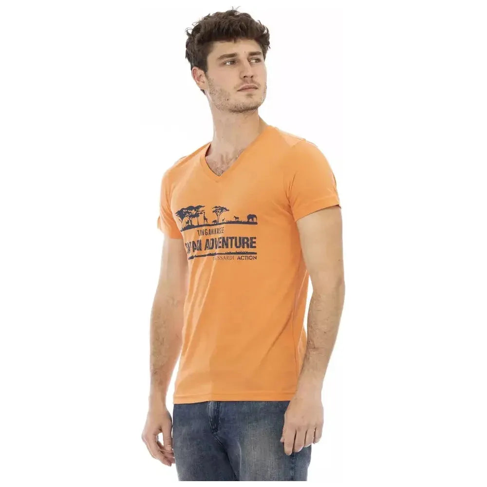 Trussardi Action Orange Cotton T-Shirt