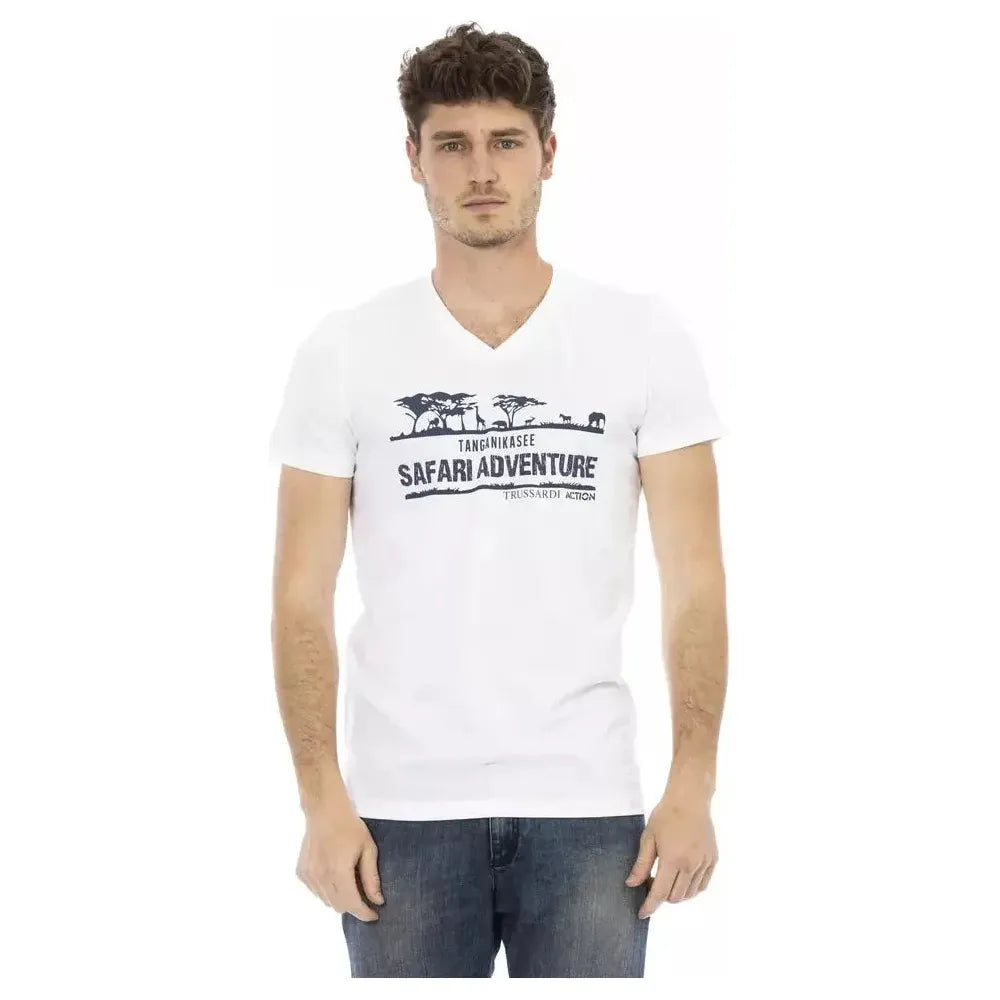 Trussardi Action White Cotton T-Shirt