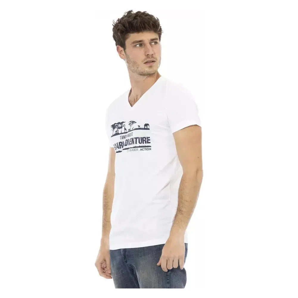 Trussardi Action White Cotton T-Shirt