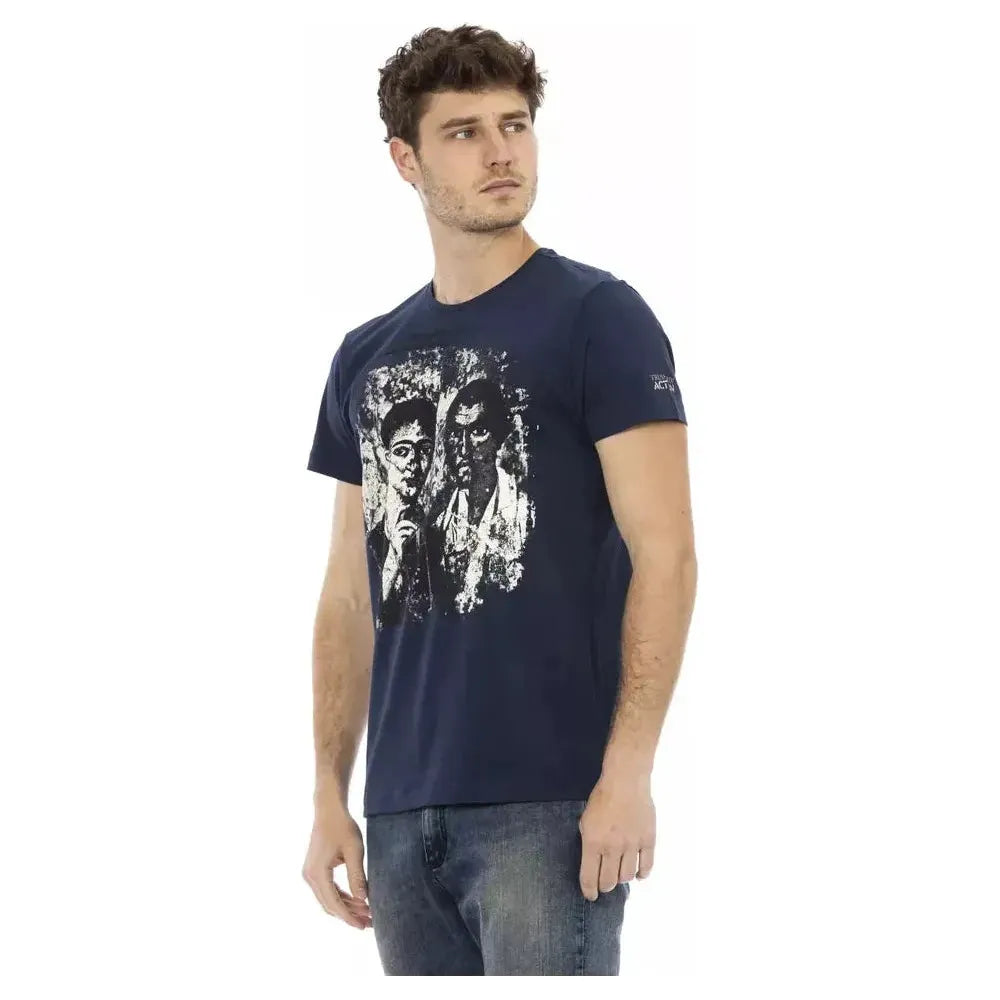 Trussardi Action Blue Cotton T-Shirt