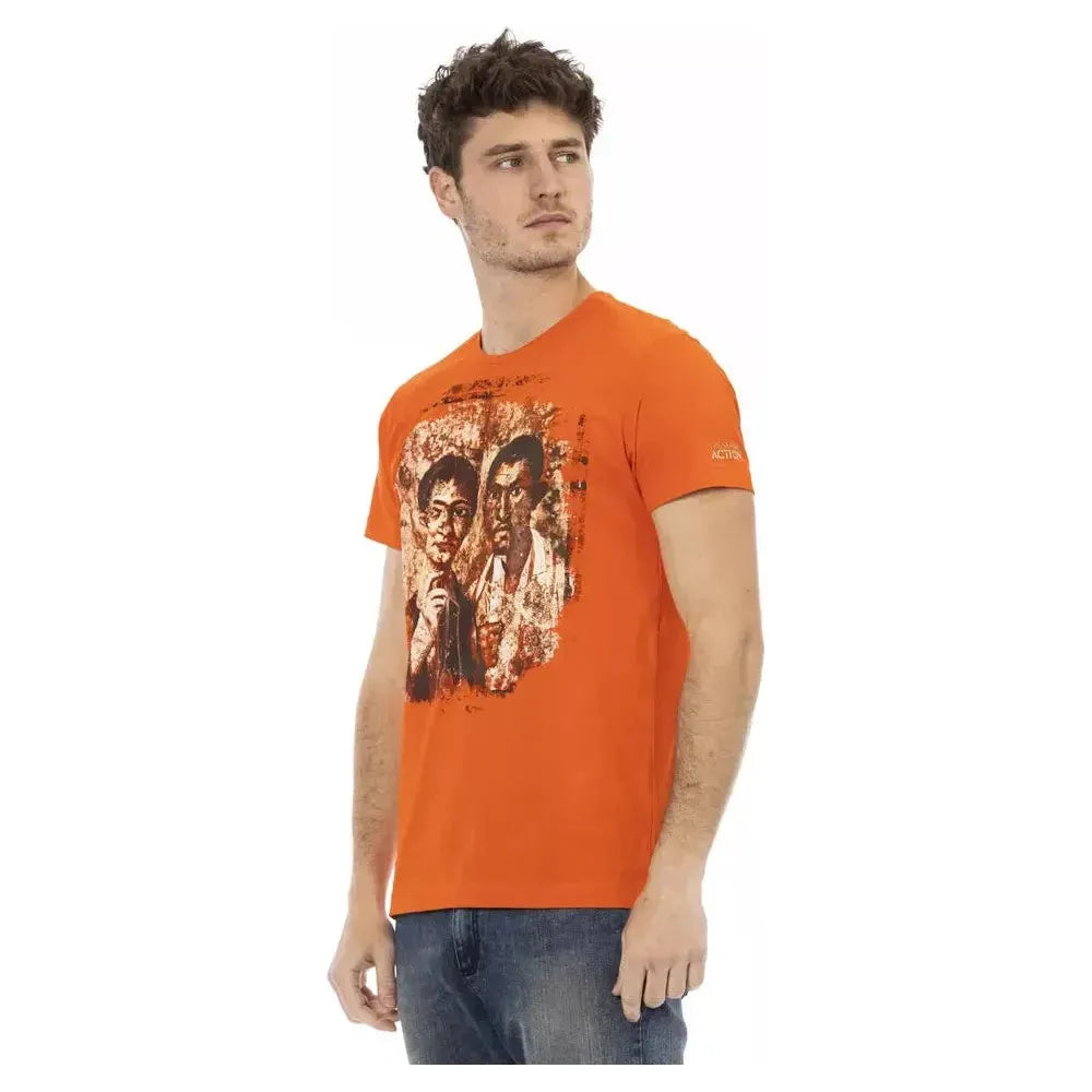 Trussardi Action Orange Cotton T-Shirt