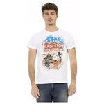 Trussardi Action White Cotton Men T-Shirt TR-22819-M
