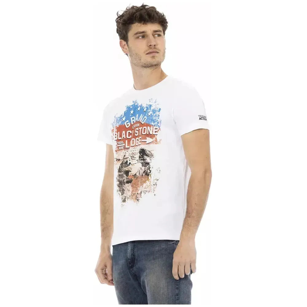 Trussardi Action White Cotton T-Shirt