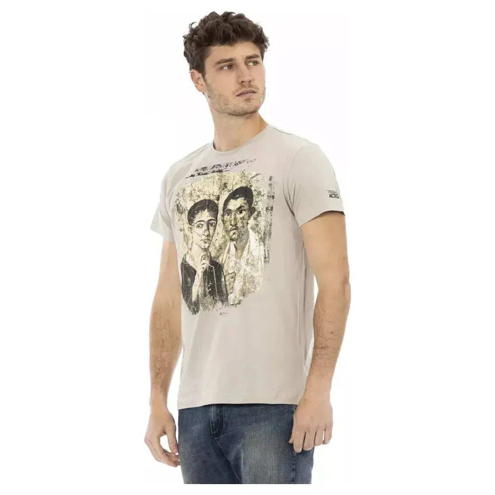 Trussardi Action Beige Cotton T-Shirt