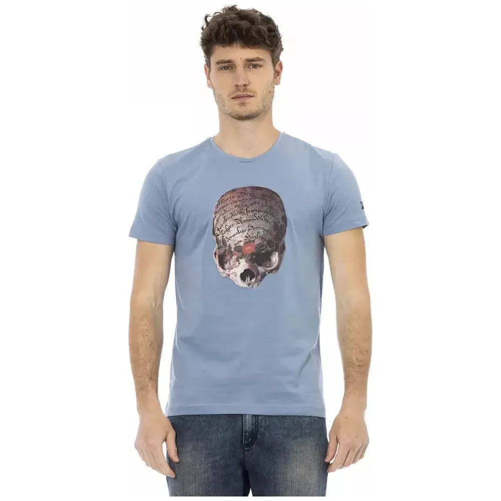 Trussardi Action Light Blue Cotton T-Shirt