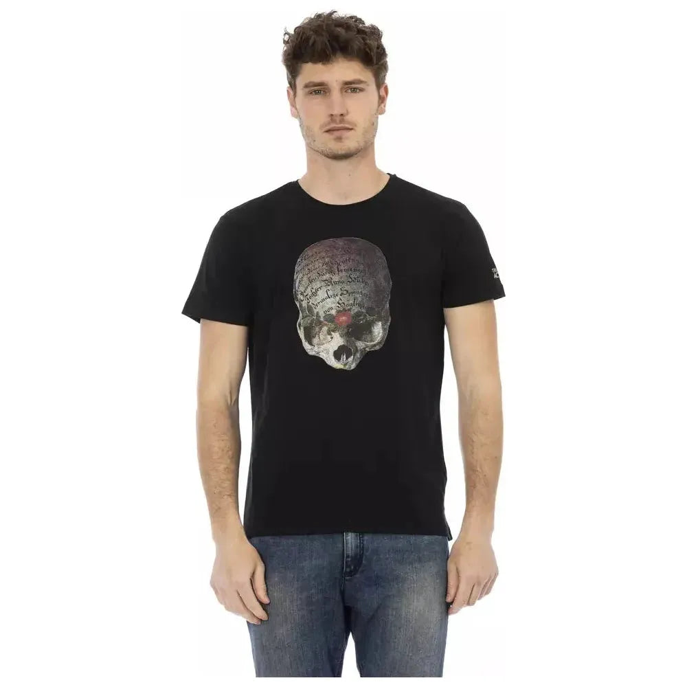 Trussardi Action Black Cotton Men T-Shirt TR-22795-M