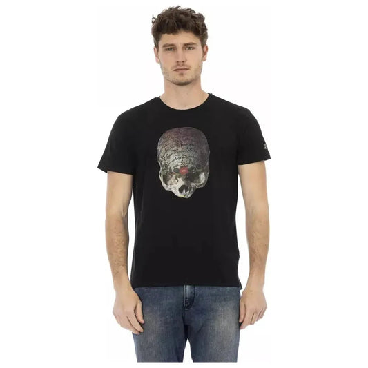 Trussardi Action Black Cotton Men T-Shirt TR-22795-M