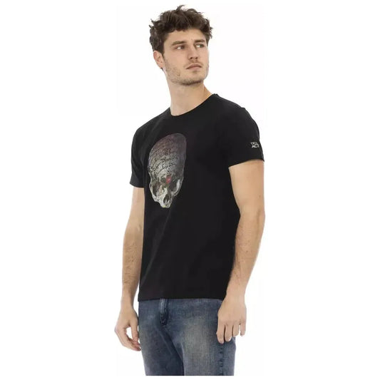 Trussardi Action Black Cotton Men T-Shirt TR-22795-M