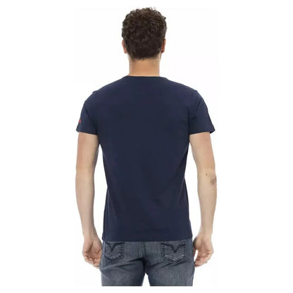 Trussardi Action Blue Cotton Men T-Shirt