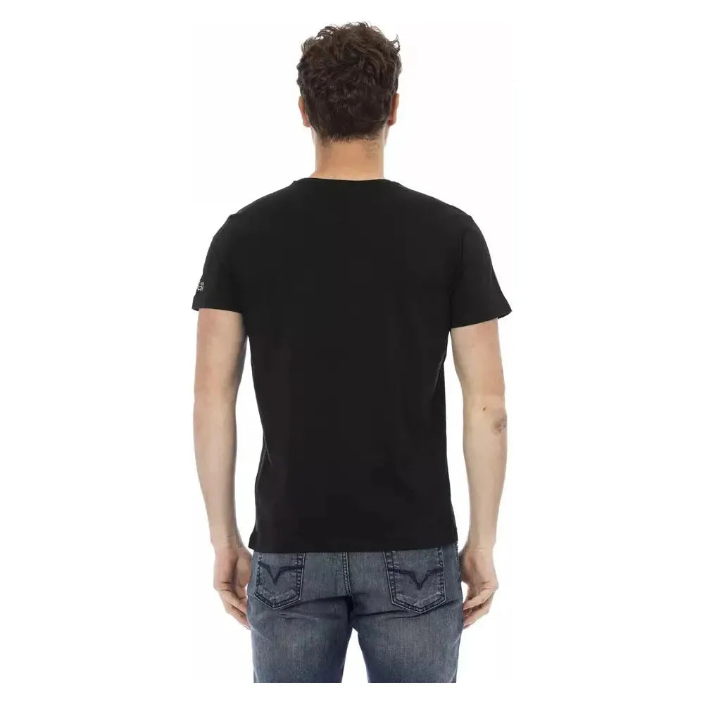 Trussardi Action Black Cotton Men T-Shirt TR-22795-M